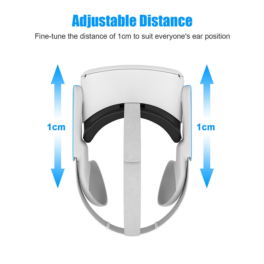 Orejeras de silicona para auriculares Oculus Quest 2 VR, solución de sonido mejorada para Oculus Quest 2, accesorios, orejeras con reducción de ruido