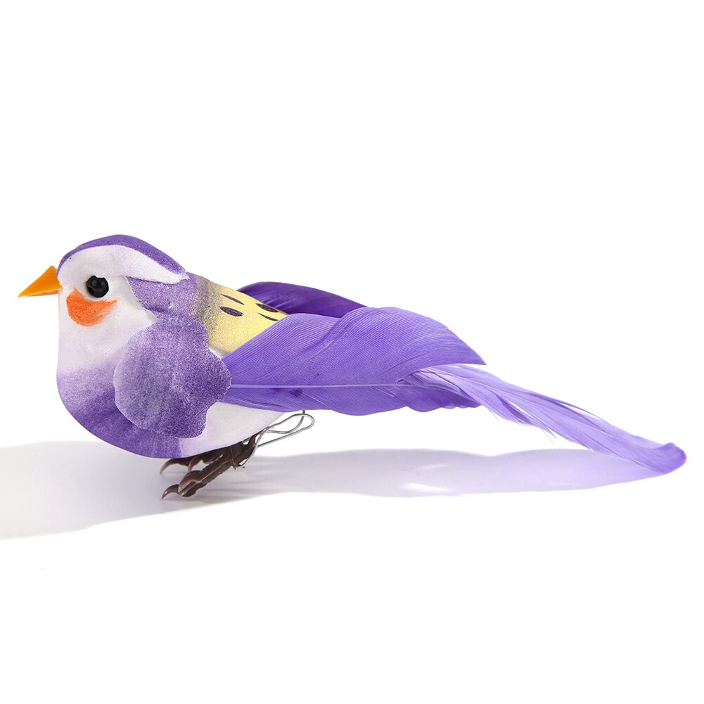 12 pcs/set Artificial Foam Bird Dot Pigeon Artificial Birds Foam Window Craft Simulation Feather Birds DIY Garden Craft