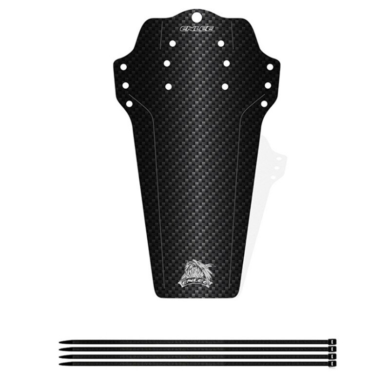 1pc cykel stænskærm skærme dele cykel stænklapper kulfiber farve for/bag dæk universal skærm mountainbikes vinger: Sort