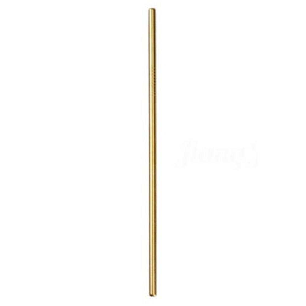 Colorful Drinking Straw Reusable 304 Stainless Steel Metal Straw Sturdy Bent Straight Drinks Straw: Straight2