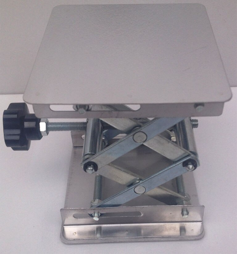 Stainless Steel Adjustable Drill Lift Laboratory Lifting Platform Table Bench Lifter Router Shank Height Woodworking Lab Jack