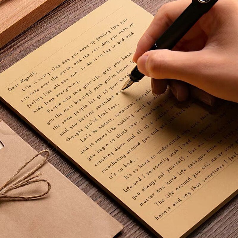 Vintage Kraft Paper Writing Letter Stationery 50 Sheets A4/B5/A5 Romantic Note Craft Paper Painting Packaging Paper