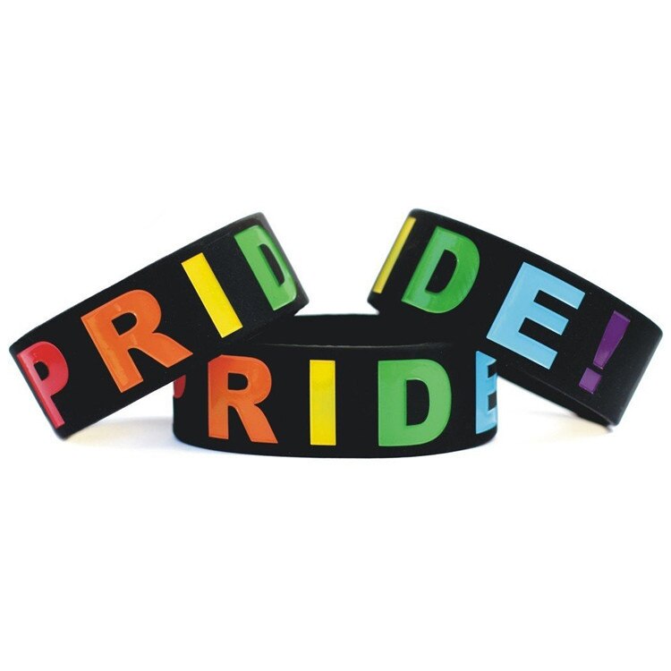LGBT pride gay rainbow Silicon Bracelet for women man Boy Girl Symbol Gay Pride Lover Friendship Bracelets Man Jewelry