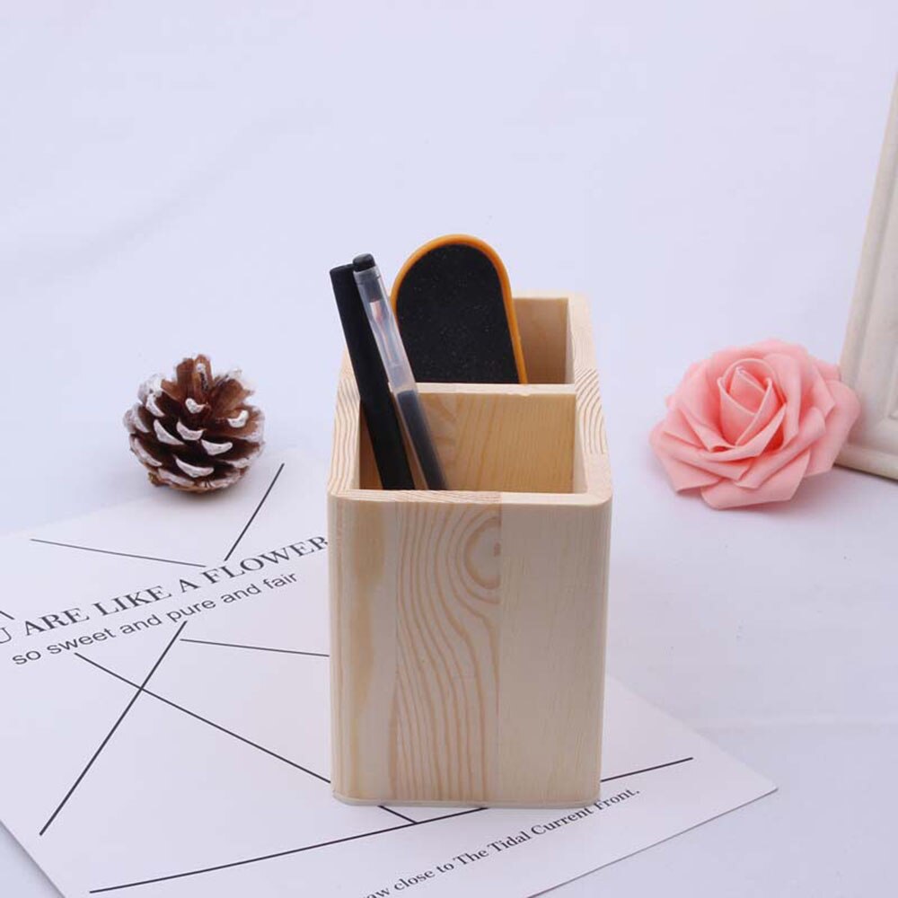 Wooden Pen Holder Office Organizer Pencil Storage Holders Desk Office Accessories Cost-effective simplicity