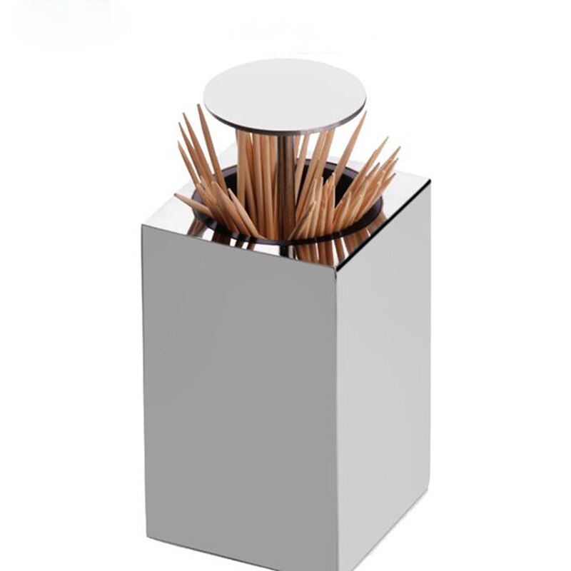 Toothpick Holder Stainless Steel Rustproof Durable Portable Toothpick Can Travel Hotel Toothpick Box Storage Holder