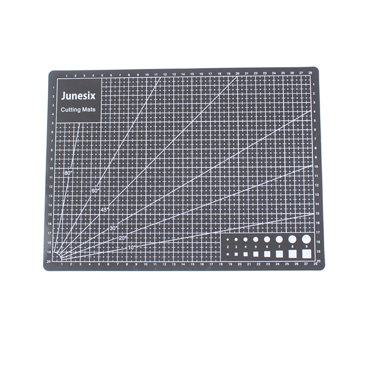 30*22cm Self Healing Cutting Mat Double-sided A4 Non-slip PVC Cutting Mat Board with Gri d Lines Angles for Scrapbooking: Black
