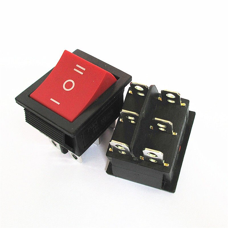 KCD1 Mini-tuimelschakelaar, 10 stuks, zwart, 3-pins on/off/on