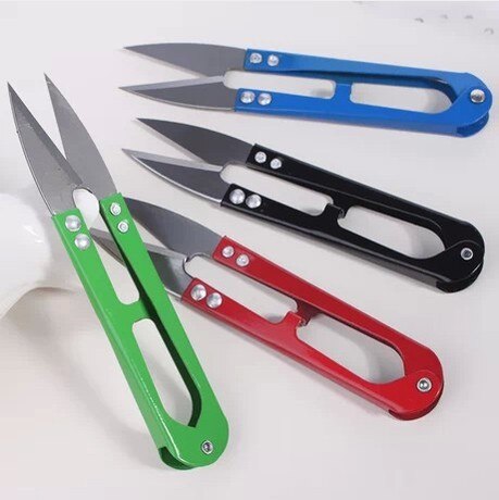 Cutting Sewing Thread Scissors Sewing Stainless Steel U Shape Spring Sewing Scissors for Fabric Cutting DIY Sewing Cut