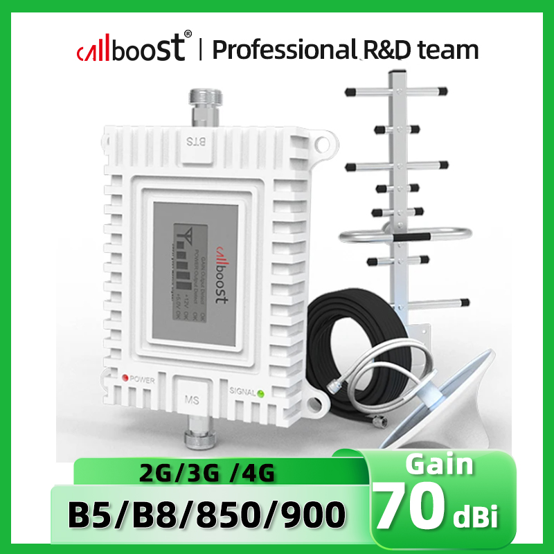 70db ganho gsm 4g lte 850mhz dcs 2g 3g amplificador de sinal gsm repetidor de sinal de telefone celular kit antena impulsionador de sinal celular