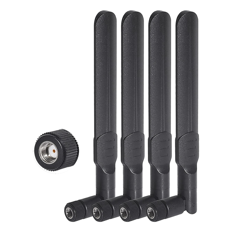 Antena wi-fi de banda dupla, 4 unidades, 2.4ghz 5ghz 5.8ghz 8dbi mimo RP-SMA antena masculina para roteador wi-fi placa de rede sem fio