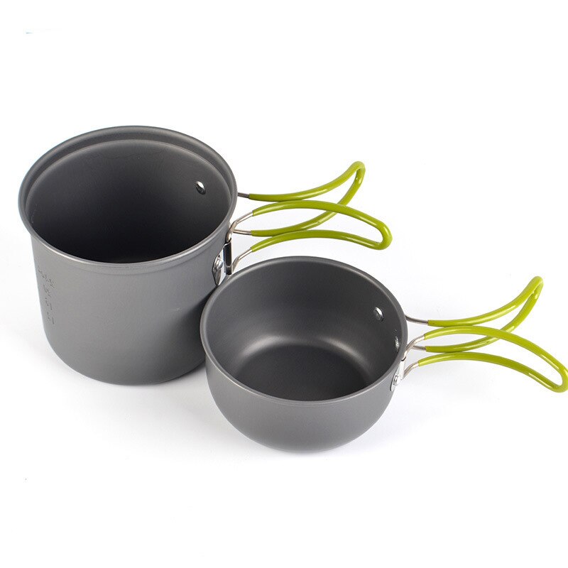 Ultralätt camping kokkärl redskap utomhus porslin set vandring picknick backpacking camping porslin krukpanna 1-2 personer