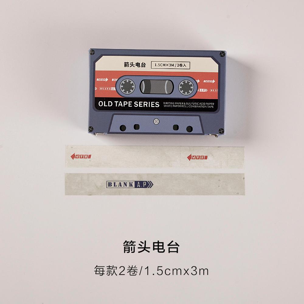 Old tape Writable Washi Tape Set Diy Masking Tape Cute Stickers School Suppliers Stationery Presented Craft Label Sticker: 6