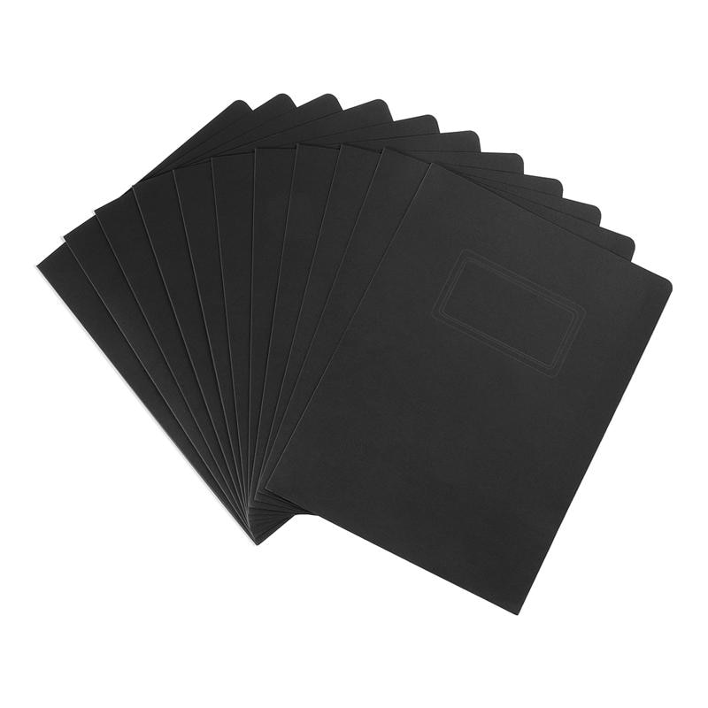 12PCS A4 2Pockets Kraft Paper File Folder Card Holder Document Folder Office Project File Presentation Folder