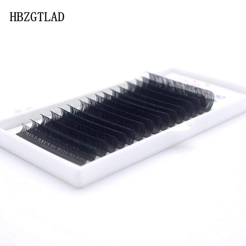 Hbzgtlad alle maten 16 rijen/doos 7 ~ 15mm mix premium natuurlijke synthetische nerts individuele wimperverlenging make-up maquiagem cilios