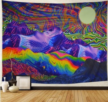 Usa psychedlic mandala tapetry hippie værelse væg hængende tæppe kunst hjem indretning monstre monster tapet væg hængende hjem tæppe: 6