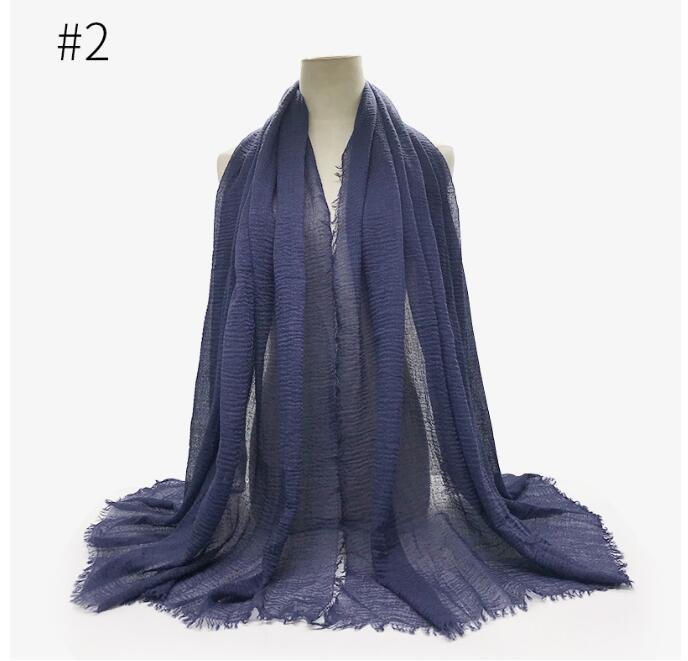 Écharpe Hijab en viscose de coton, 10 pièces, , écharpe, châle à la , bon marché, enveloppe musulmane, 50% pièces: 2