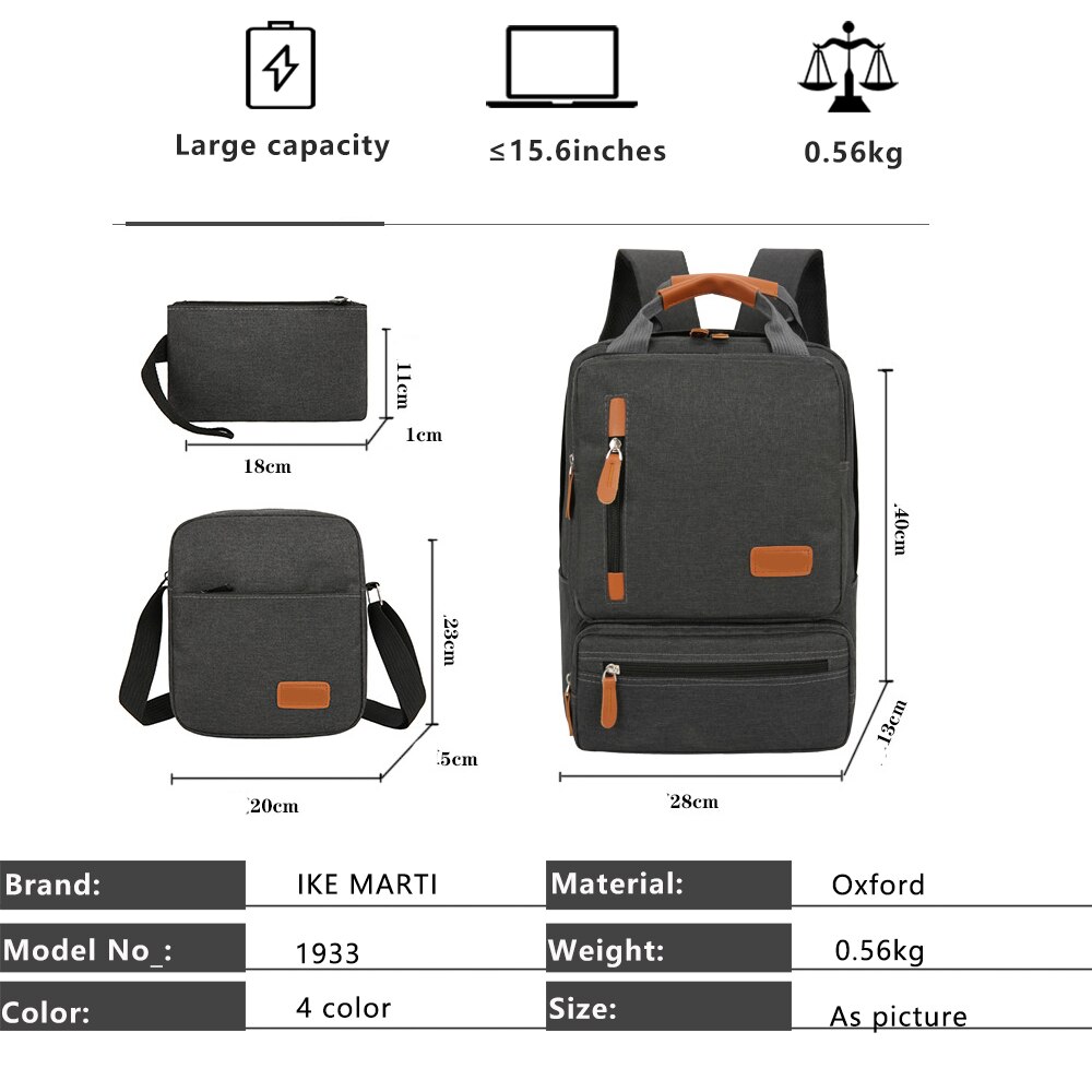 Casual Männer Schule Rucksack Licht 15 zoll Laptop Tasche Wasserdichte Oxford Tuch A4 Buch Dame Anti-diebstahl Reise rucksack Grau