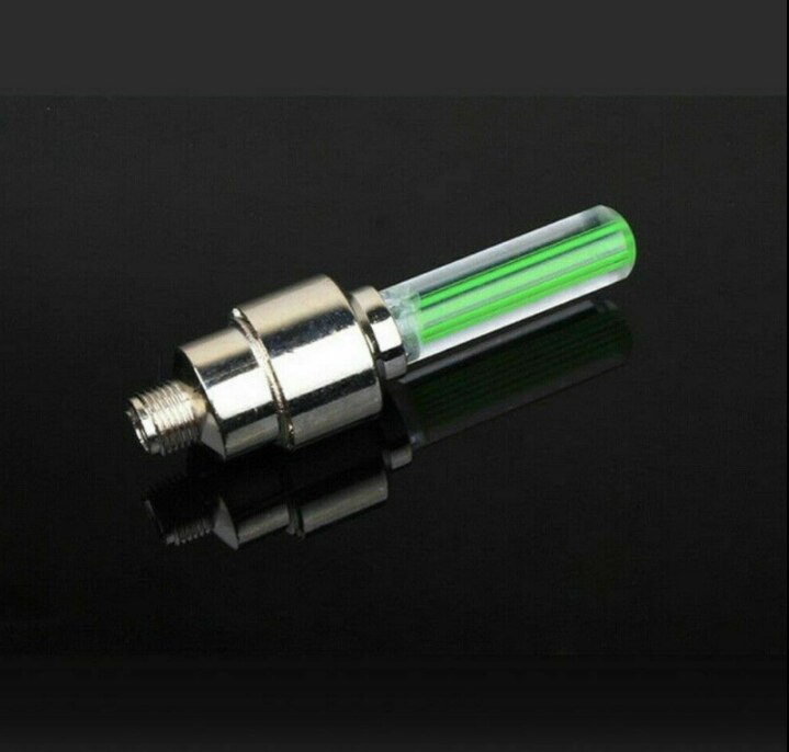 2Stck Mini Fahrrad Licht Mit Keine Batterie Berg Straße Fahrrad Fahrrad Warnleuchten LED Reifen Reifen Ventil Kappen Rad speichen LED Licht: 2Stck Grün