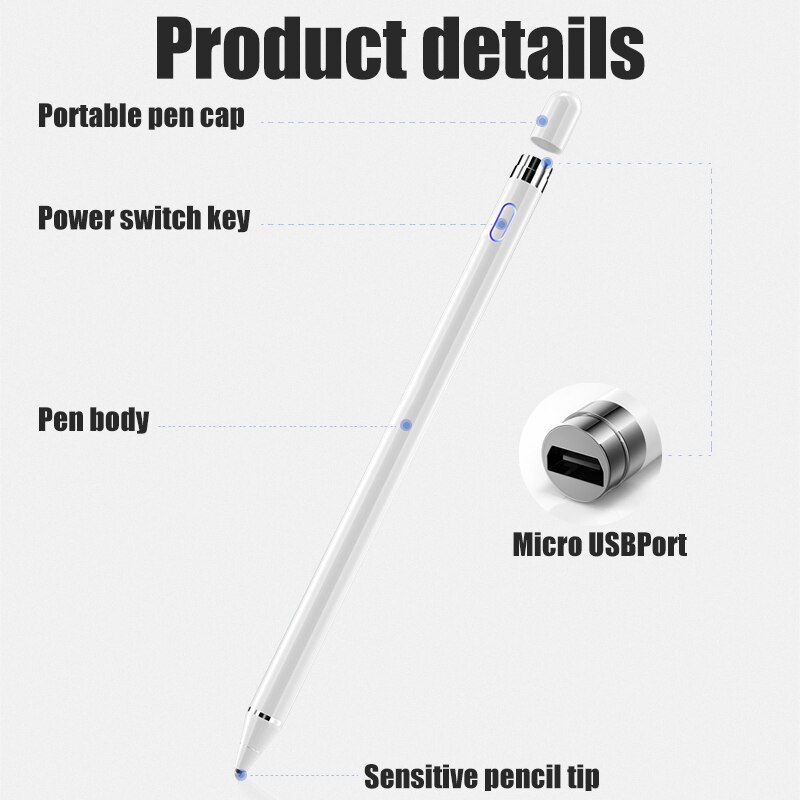 Lápiz Stylus para Apple, lápiz táctil para teléfono, iPad Pro, Samsung, Huawei, Xiaomi, tableta móvil, IOS y Android