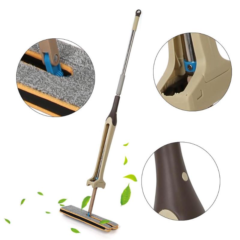 Microfiber Double Sided Non Hand Washing Flat Mops Wooden Floor Mop Dust Push Mop Home Cleaning Tools balai de menage sol
