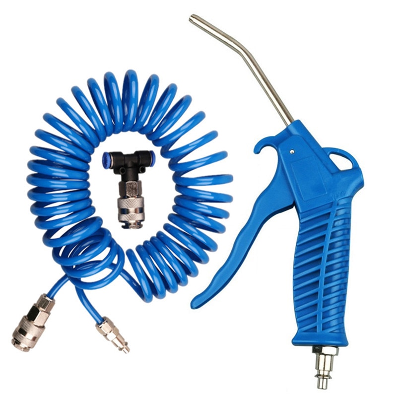 Air Duster Spuitpistool Auto Truck Dust Blower Hoge Druk Reinigen Tool Met T-Connector 5 M Opgerolde Slang auto Accessoires