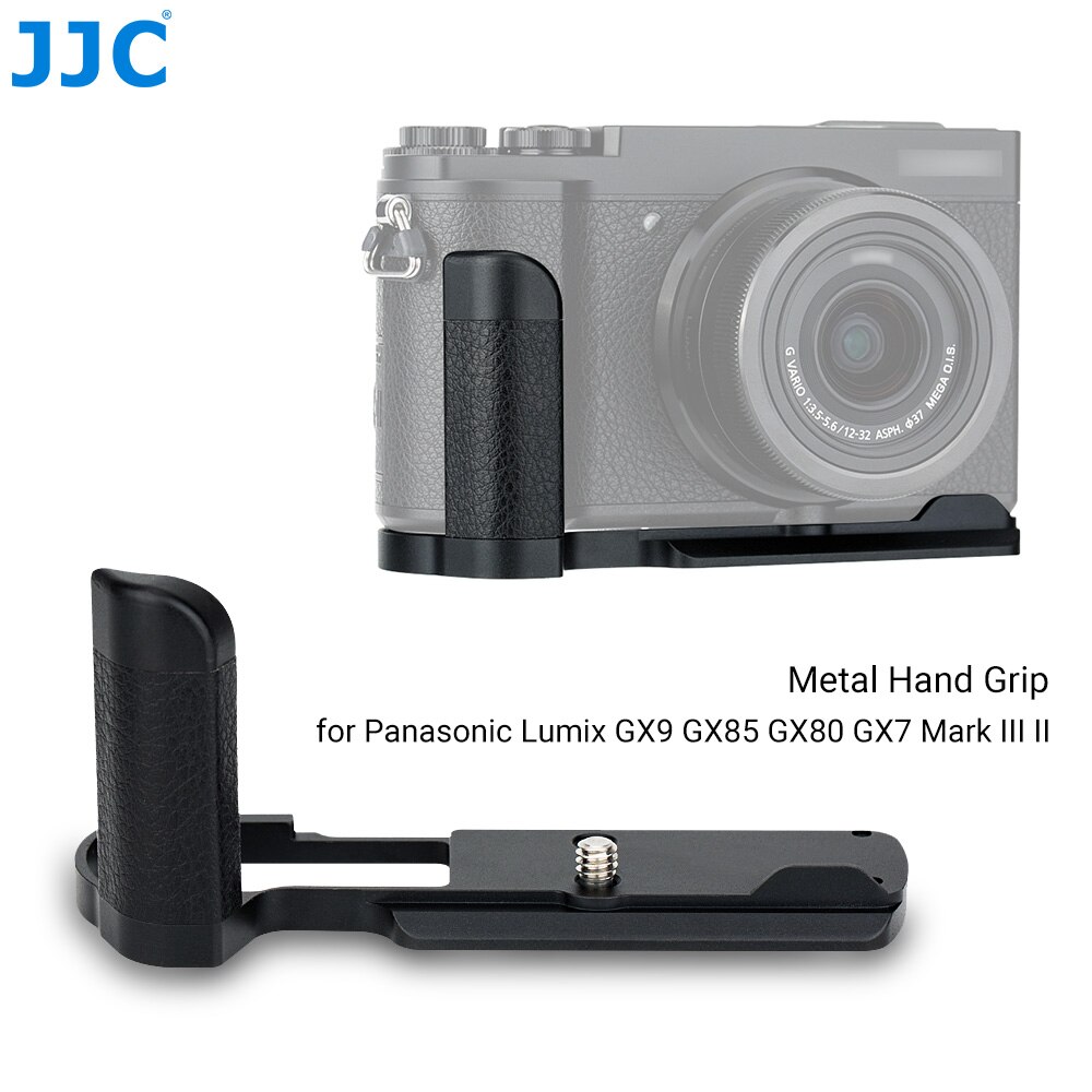 JJC Quick Release L Platte Kamera Hand Grip Für Panasonic Lumix GX9 GX7 Mark III GX85 GX80 GX7 Mark II ersetzen Panasonic DMW-HGR2