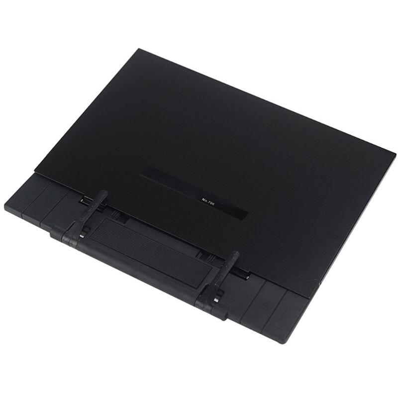 Book Stand Frame Desk Reading Holder with 7 Tilt Adjustable Grooves Bookends for iPad Cookbook Document