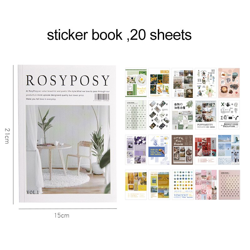 Koreansk rosyposy liv serie søte tidsskrift klistremerker bok ins etikett klistremerke dagbok planlegger scrapbooking diy dekorative skrivesaker: 1