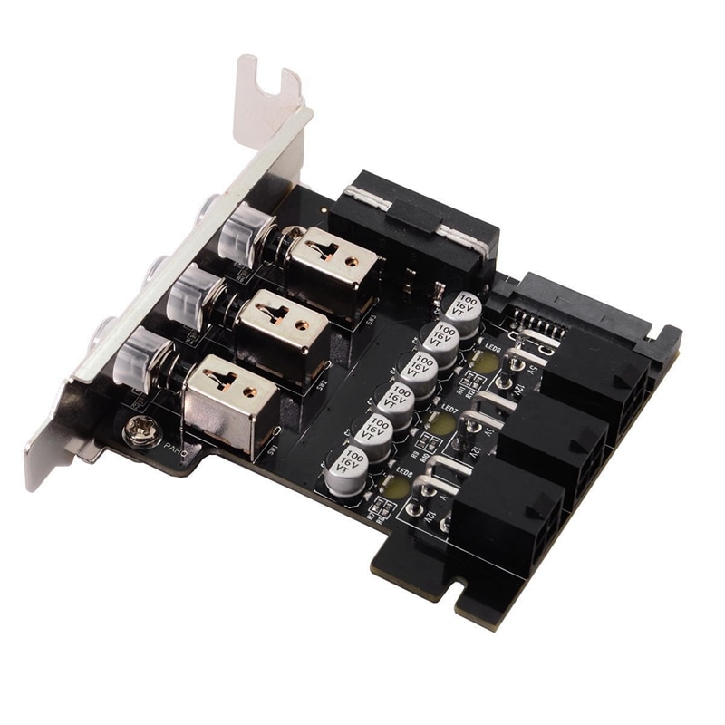 HDD Power Control Switch Hard Drive Switcher 15-Pin SATA Selector for PC Desktop