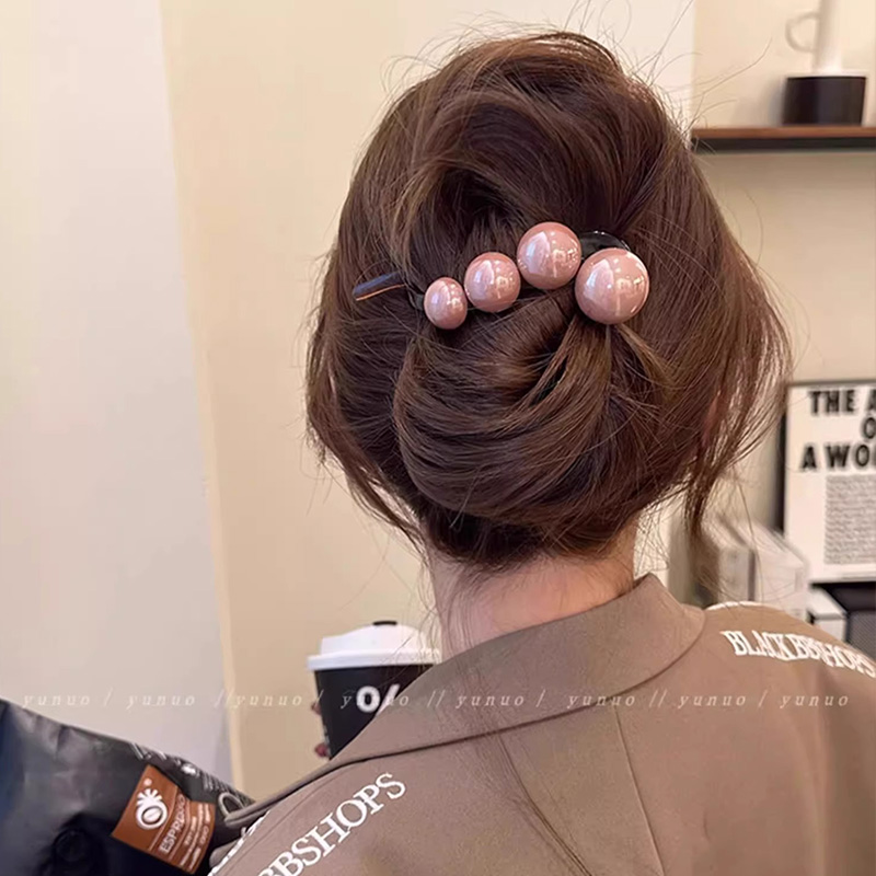 Pinza para el pelo con perlas para mujer, soporte para el pelo largo, pasador de horquilla, adorno para el cabello, diadema, accesorios para el cabello a la