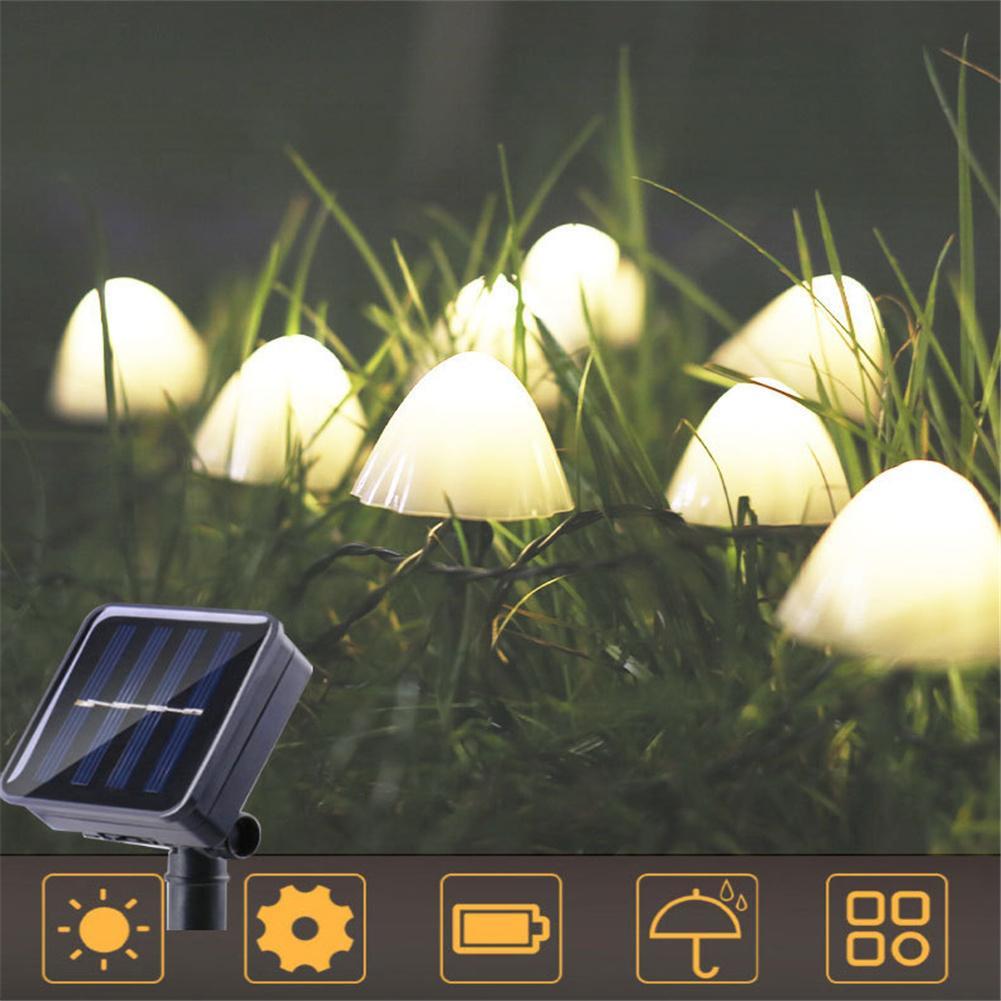 Lights4fun Set Van 12 Zonne Aangedreven Mini Paddestoel Outdoor IP44 Waterdichte Decoratieve Tuin Pathway Led Stake Lights 663494207