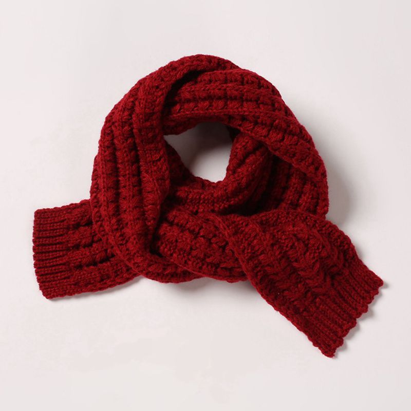 Sciarpa per bambini autunno inverno sciarpe per bambina all&#39;uncinetto tinta unita sciarpe per bambini scaldacollo per bambini calde a maglia all&#39;aperto accessori per bambini