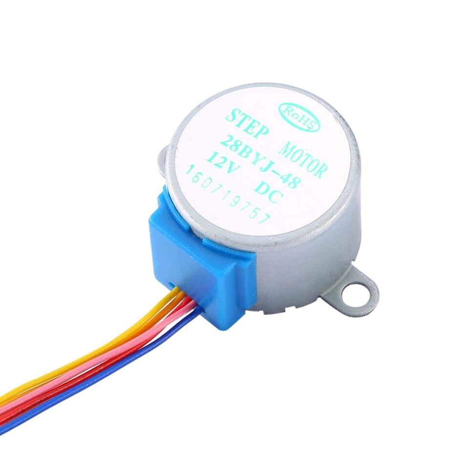 Electric Step Motor Valve Gear Stepper Motor DC 12V 4 Phase Step Motor Reduction Step Motor Gear w/ 5 Lines Cable 28BYJ-48