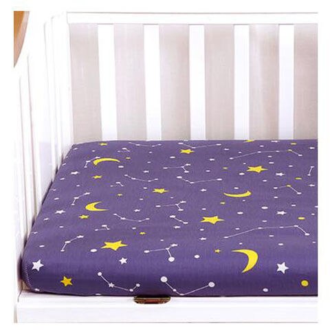 1 stykke madrasovertræk til baby seng bomuld nyfødt monteret ark børneseng madras beskytter sengetøj krybbe ark bomuld baby element: Xingkong