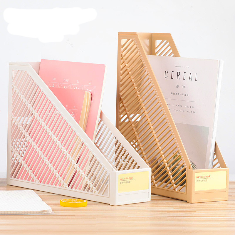 DIY Desk Organizer File Tray Book Stand Office School Desk Book Storage Box Bookends Book Shelf Stationery Organizer