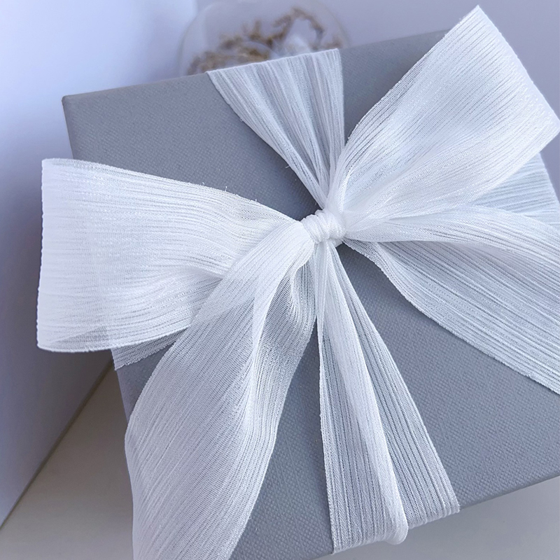 Chiffon Band Falten Gittergewebe Einfarbig Band DIY Schleife Kasten Blume Verpackung Verpackung Garn Band Hochzeit Party Dekoration: Antike Durcheinander