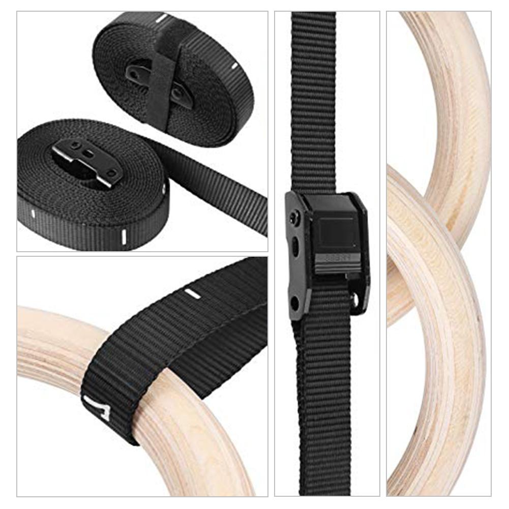 1PCS Birch Fitness Rings Gymnastics Training Ring Wooden 28mm Exercise Fitness Gymnastic Rings Gym Exercise Crossfit PullUps