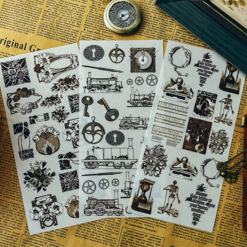 Zfparty vintage gnid på klistermærker til scrapbooking / glad planlægger / kortfremstilling / journaling projekt