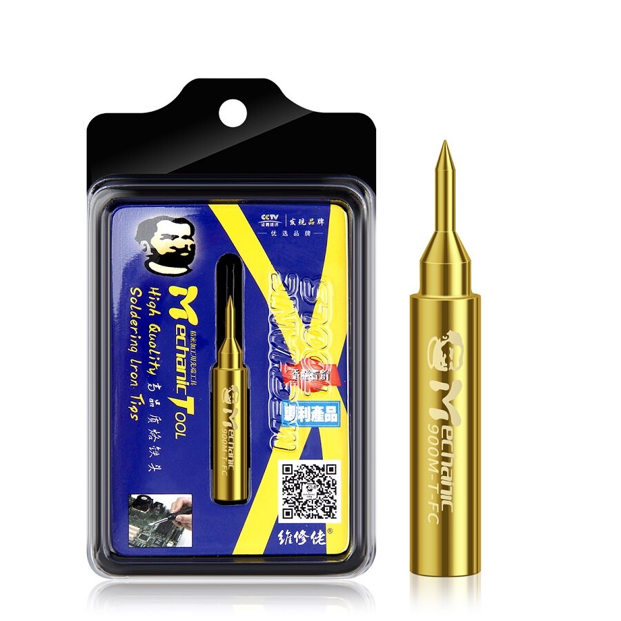 MECHANIC 900M-T-FC/FR Pure Copper Electric Soldering Iron Tip Welding BGA Solder Cellphone Fingerprint Repair Station Tool Kits: 900M-T-FC