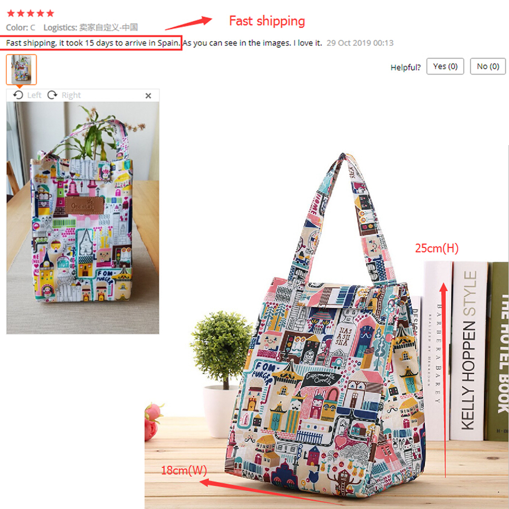 Women Thermal Insulated Lunch Box Bag Camping Outdoor Cooler Lunchbox Bag Portable Lady Carry Picnic Food Tote #T1P