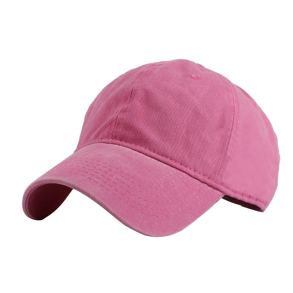 hats for women Classic Style Baseball Cap All Cotton Made Adjustable Men Women Low Hat бесболка мужская #A25: Pink