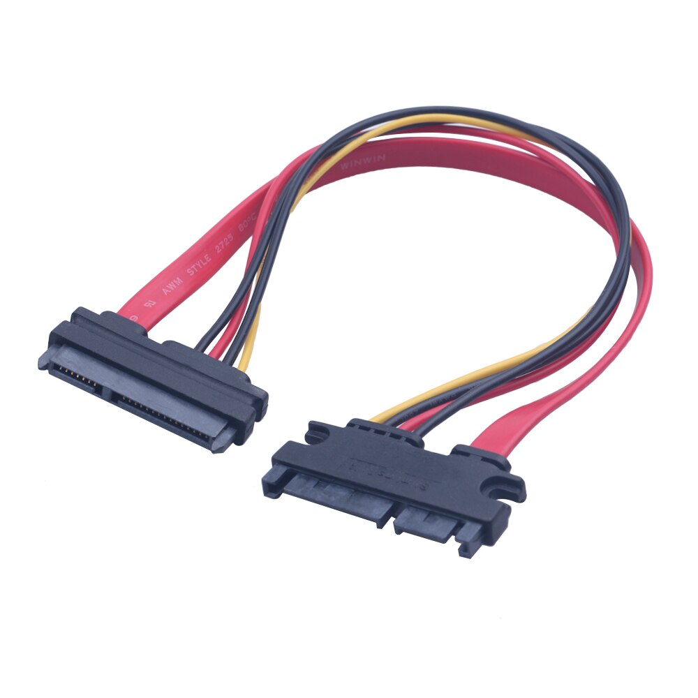 SATA 22 Pin Male To Female Sata Extension Cable SATA 3 III 22 Pin Male to Female 7+15 Pin SATA Data Power Combo Extension cables