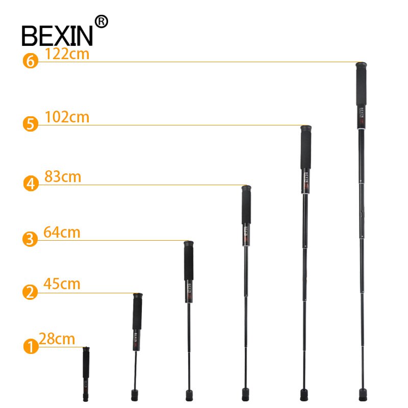 Bexin-mini tripé portátil para câmera, leve, monopé, 122cm, comprimento de expansão, suporte de tripé, material de alumínio, câmera dslr