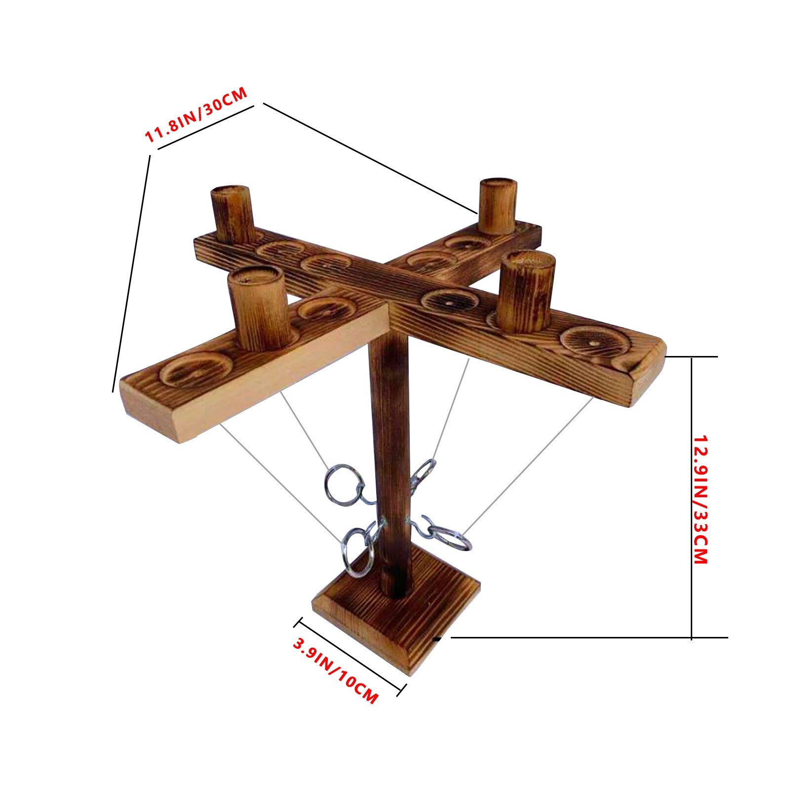 Partij Speelgoed Leisure Industriële Stijl Bar Drink Shop Handgemaakte Houten Ring Toss Haken Snelle Interactief Spel Voor bars Thuis