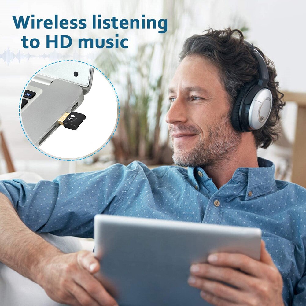 Portable Wireless Network Card Dongle 2.4GHz Bluetooth 5.0 WiFi External Receiver Adapter for Computer PC Laptop Networking Part