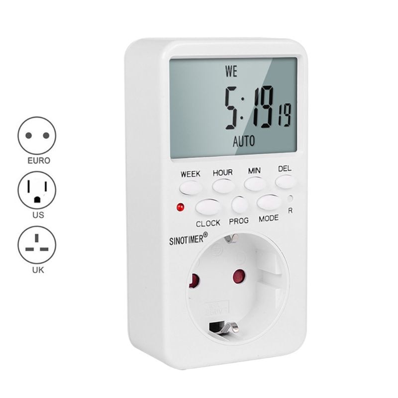Electronic Digital Timer Socket with Timer Switch Control Programmable Timer Socket EU Plug
