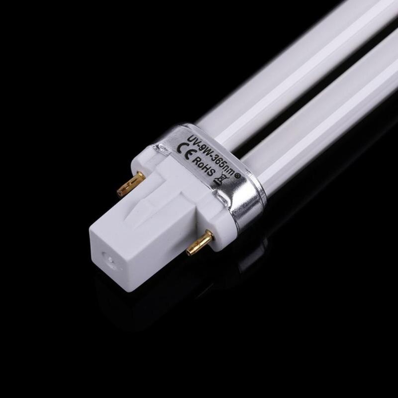 Uv-lampa glödlampa rör u-form utbyte 9w glödlampor för maskin nail art härdande lampa ljus till spik