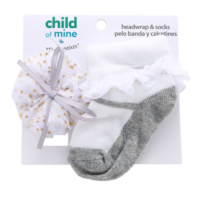 2 pièces/1 ensemble fleurs bandeaux filles chapeaux enfants élastique bandeau enfants cheveux accessoires avec coton chaussettes ensemble: D