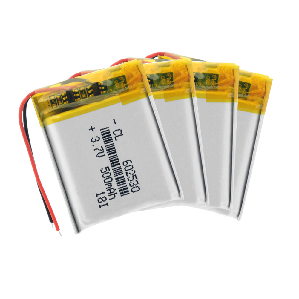 Baterias recarregáveis do li-íon da bateria 3.7 062530 602530 mah do polímero do lítio de 500 v para produtos de digitas da navegação dos brinquedos de mp3 mp4 gps: 4Pcs