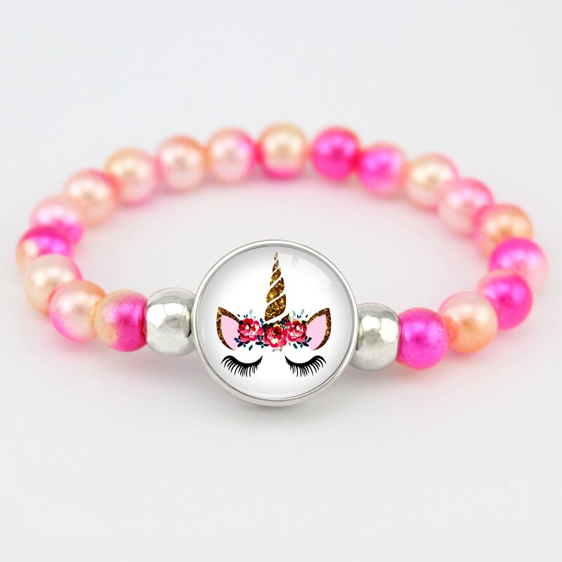 Unicorn Beads Bracelets Mermaid Trendy Jewelry Women Girls Birthday Party Many Styles: H17096